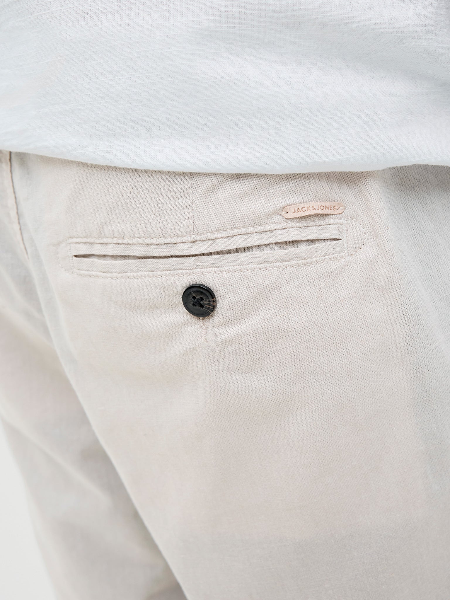 Ανδρική βερμούδα chinos feather gray JPSTACE SUMMER LINEN BLEND SHORT 12248627 | 12248627