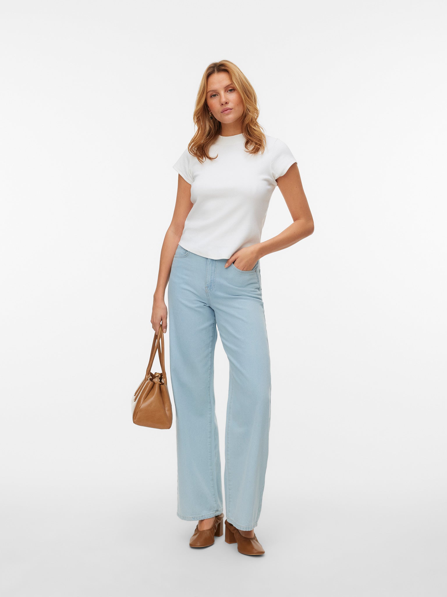Γυναικείο παντελόνι τζιν light blue VMKIRSA IDA HR WIDE JEANS MIX 10335361 | 10335361
