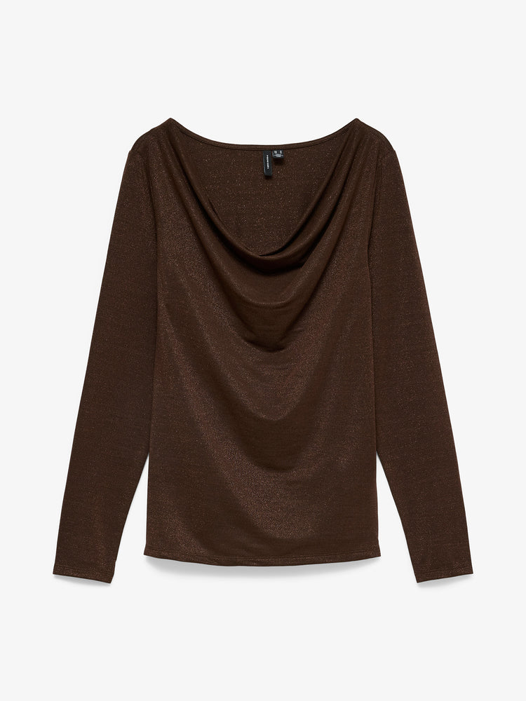 Γυναικεία μπλούζα διάφανη VMMORINO L/S WATERFALL TOP JRS BTQ 10350265 | 10350265