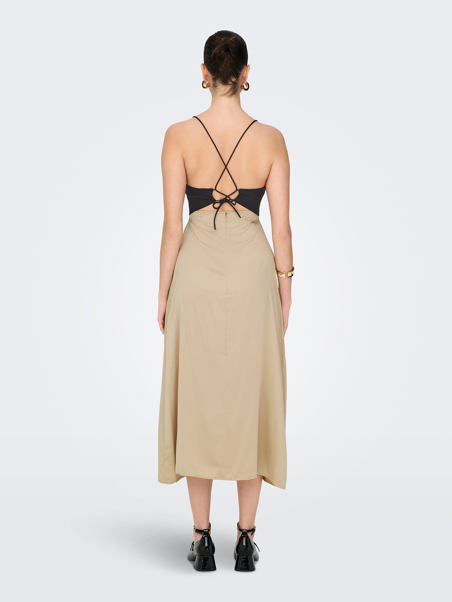 Γυναικείο φόρεμα σατέν ONLJANE LIFE S/L JANICE LONG DRESS PTM 15344942 | 15344942