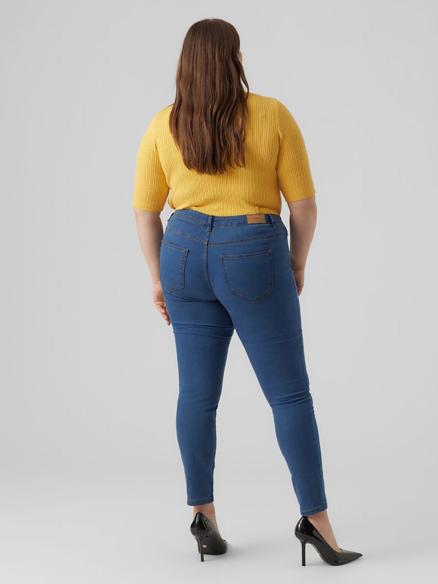 Γυναικείο παντελόνι plus size VMRUDY SLIM BLUE JEGGING CURVE NOOS 10287062 | 10287062