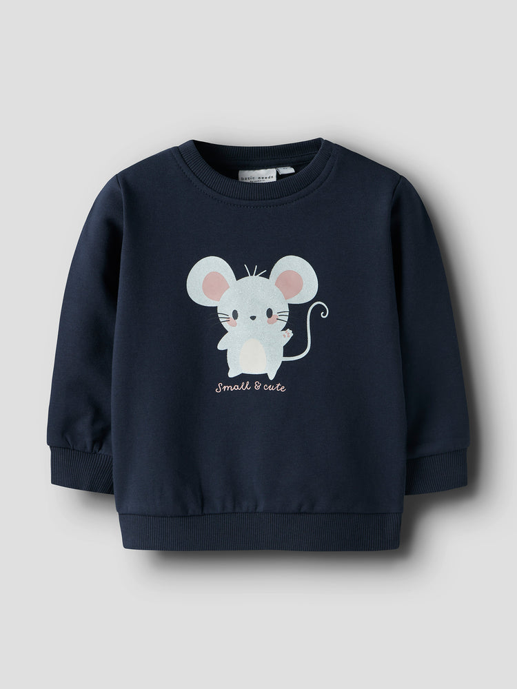 Βρεφική μπλούζα φούτερ mouse NBFVRILLIE LS SWEAT BOX BRU 13226050 | 13226050