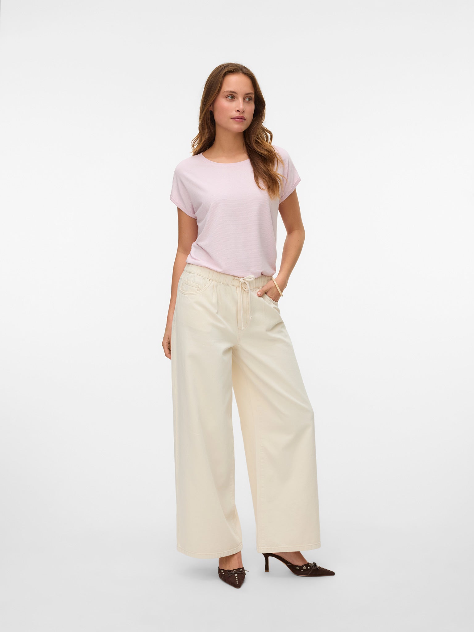 Γυναικεία μπλούζα VMLAVA GLITTER SS TOP STRIPE LX JRS NOOS 10250488 | 10250488