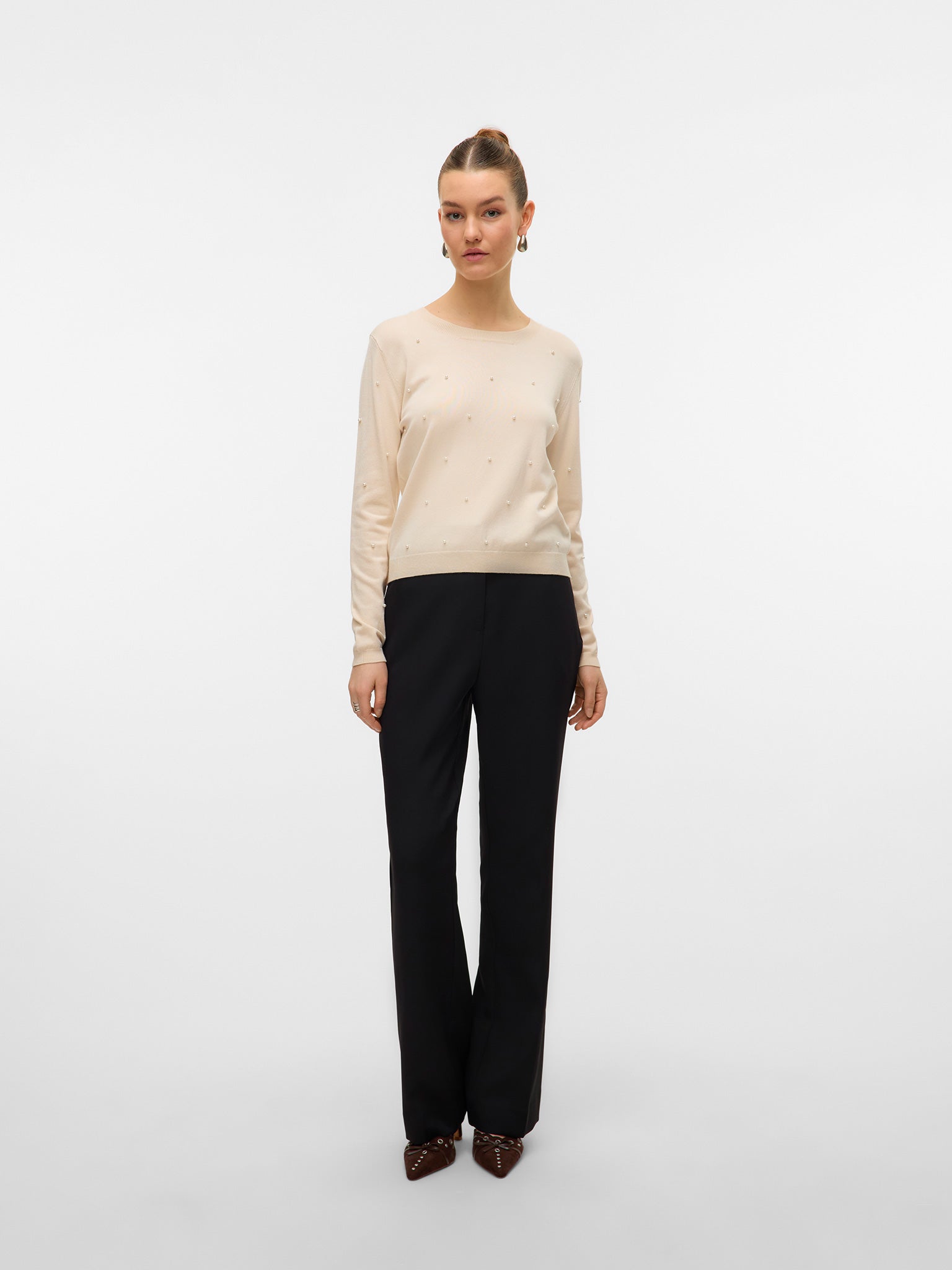 Γυναικεία μπλούζα πέρλες VMGLORY PEARL LS O-NECK PULLOVER 10331386 | 10331386