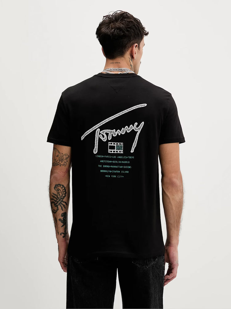 Ανδρικό t-shirt TJM REG SIGN BACKPRINT SS T EXT DM0DM22320BDS | DM0DM22320BDS