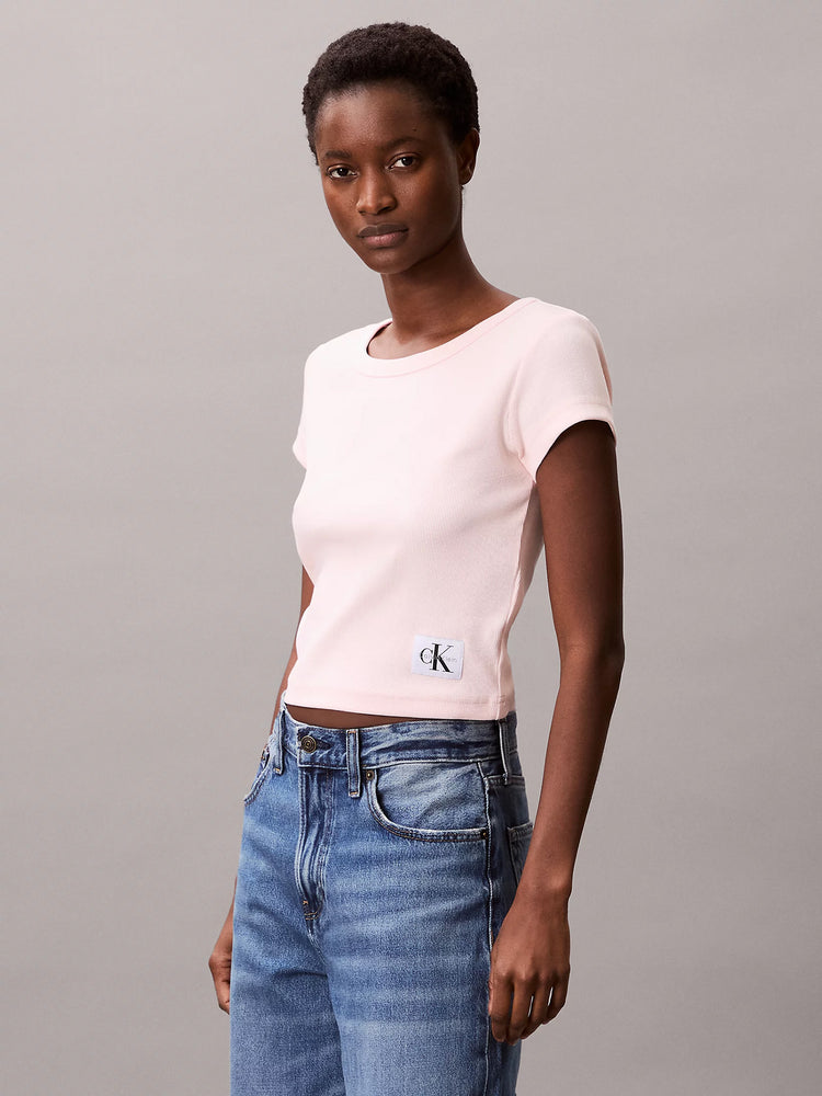 Γυναικείο t-shirt ριπ A- WOVEN LABEL 2X2 RIB BABY TEE LV047C200GVI7 | LV047C200GVI7