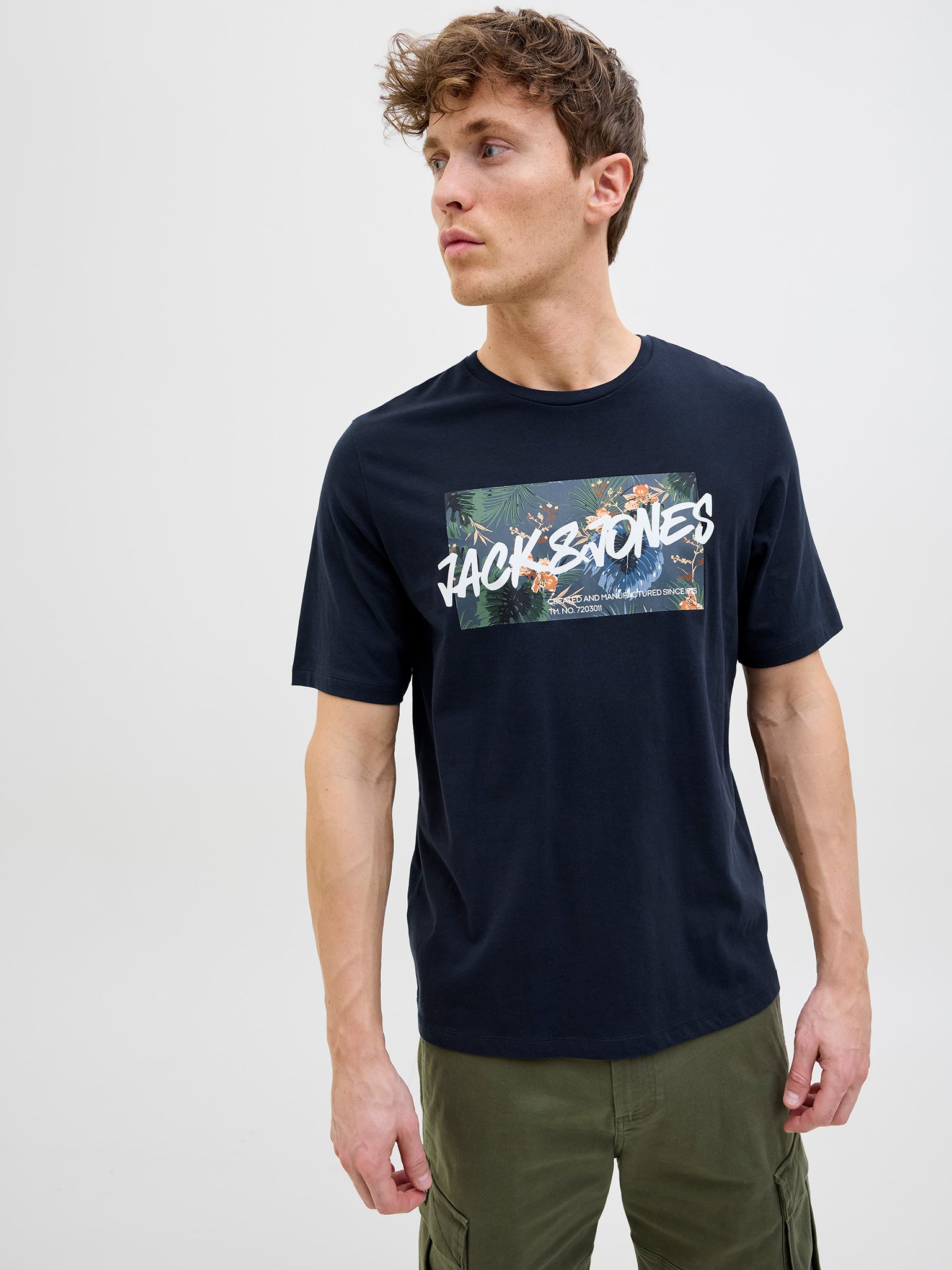Ανδρικό t-shirt JJHAWAII SHAPE TEE SS CREW NECK 12269324 | 12269324