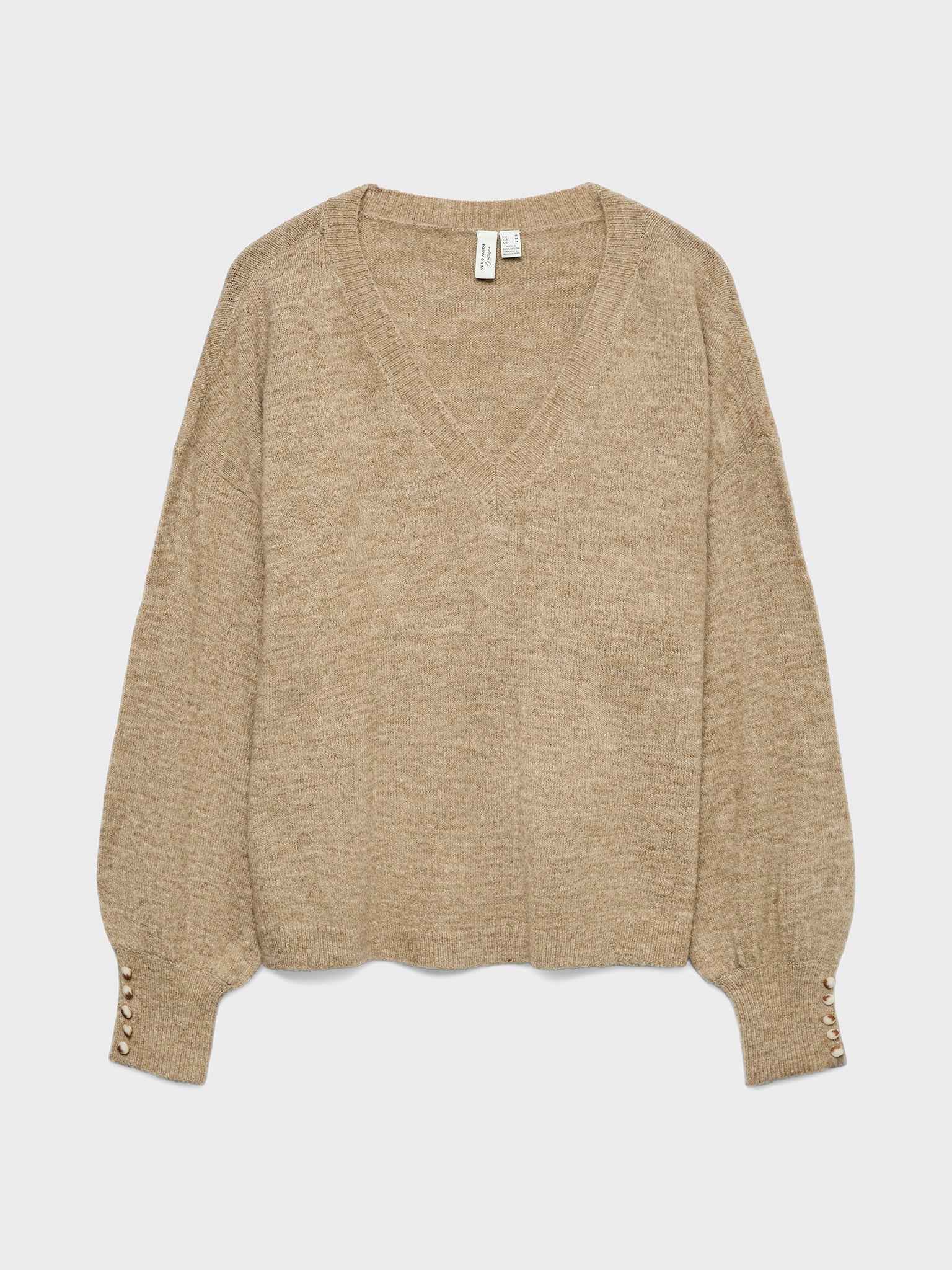 Γυναικεία μπλούζα μελανζέ VMLEFILE LS V-NECK PULLOVER BTQ 10335268 | 10335268