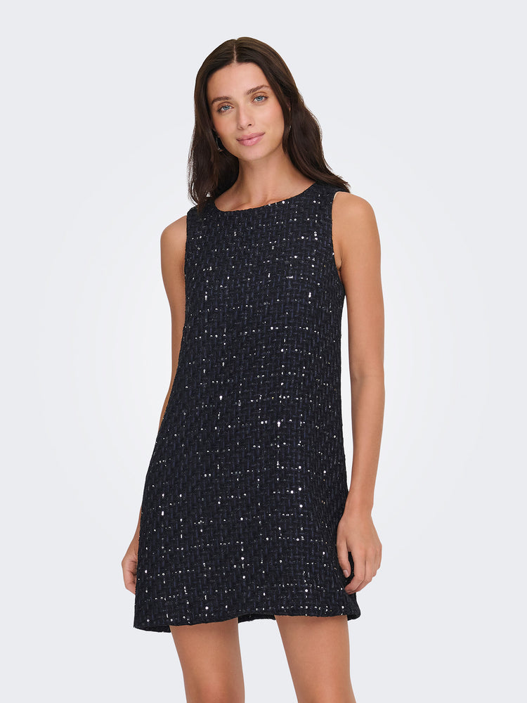 Γυναικείο φόρεμα τουΐντ με παγιέτα ONLICY S/L BOUCLE SEQUIN DRESS 15360266 | 15360266
