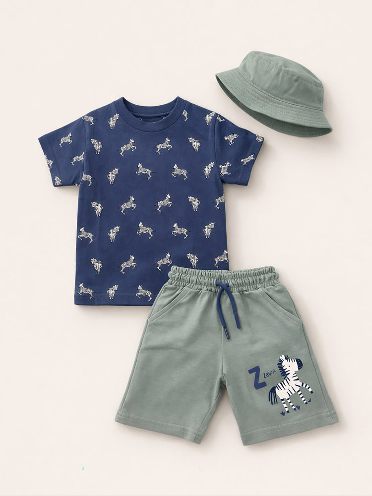 Παιδικό σύνολο 3 τεμ με καπέλο 47448 | 47448