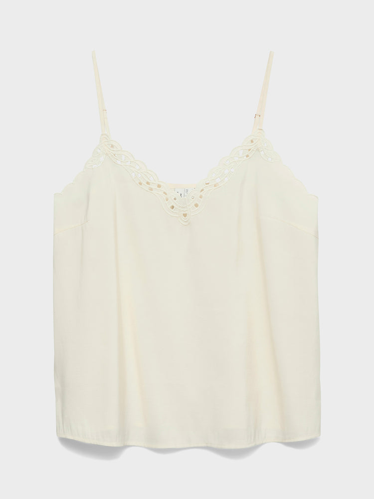 Γυναικείο top με δαντέλα VMJOELLE SINGLET TOP WVN 10341724 | 10341724