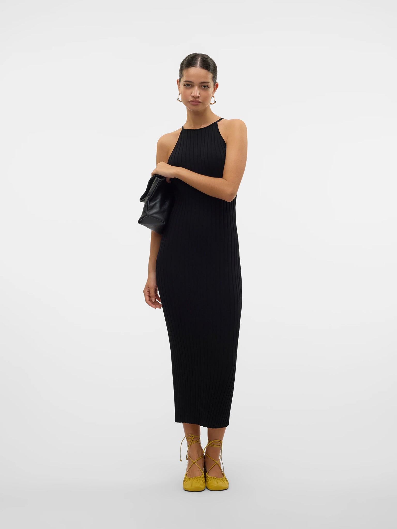 Γυναικείο φόρεμα πλεκτό VMRIVER SL HALTERNECK 7/8 KNIT DRESS 10328588 | 10328588