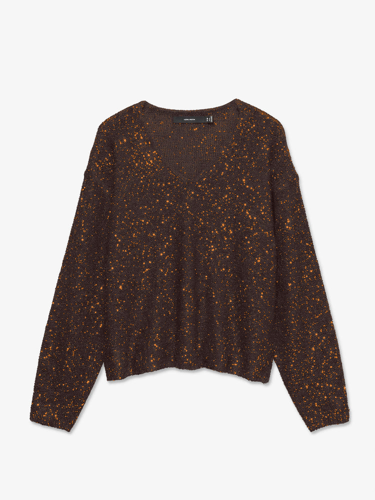 Γυναικεία μπλούζα πλεκτή VMNEWLEILANI LS V-NECK PULLOVER 10352581 | 10352581