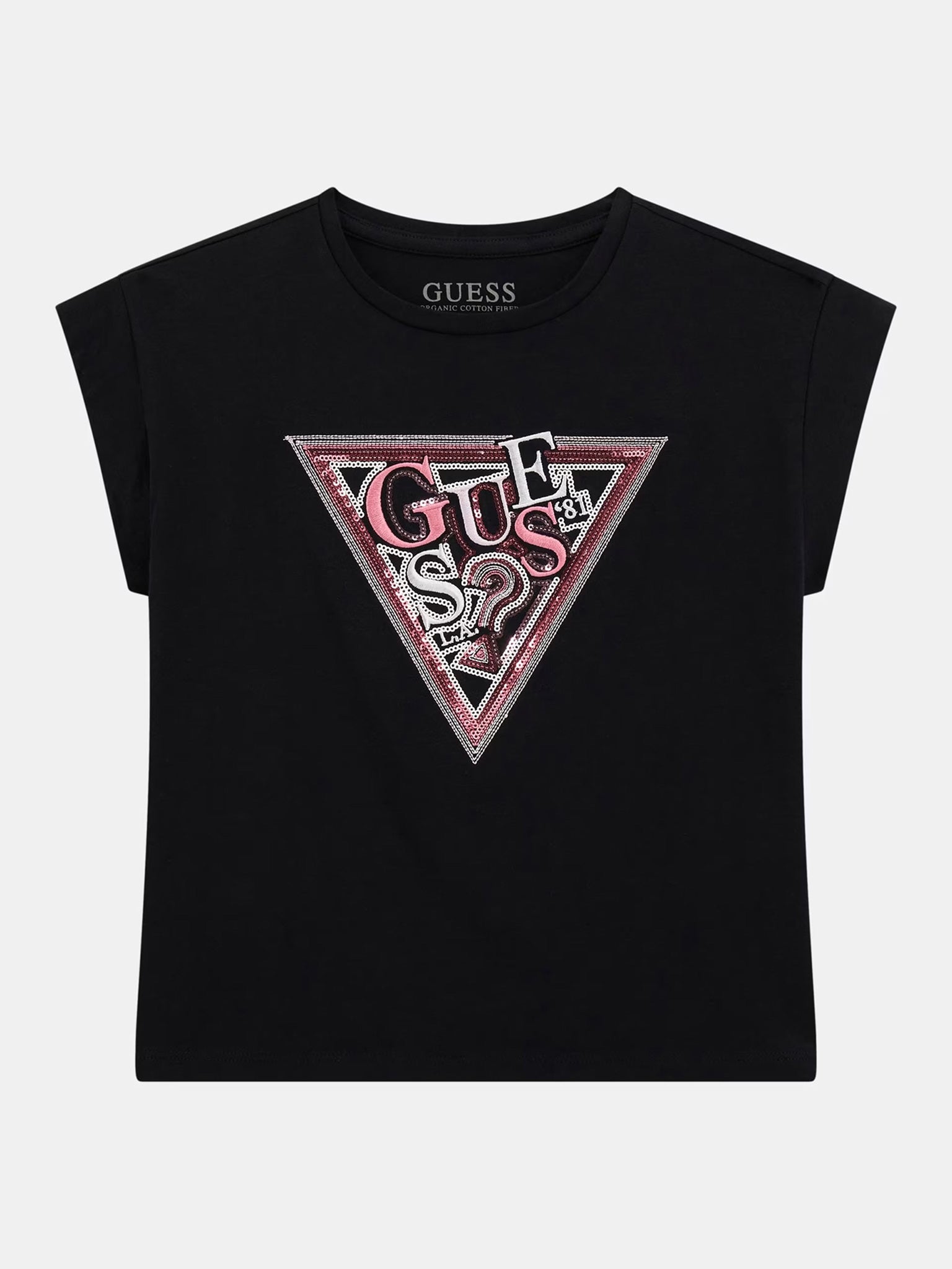 Εφηβική μπλούζα μακό midi ss t-shirt J5YI04K6YW4JBLK | J5YI04K6YW4JBLK