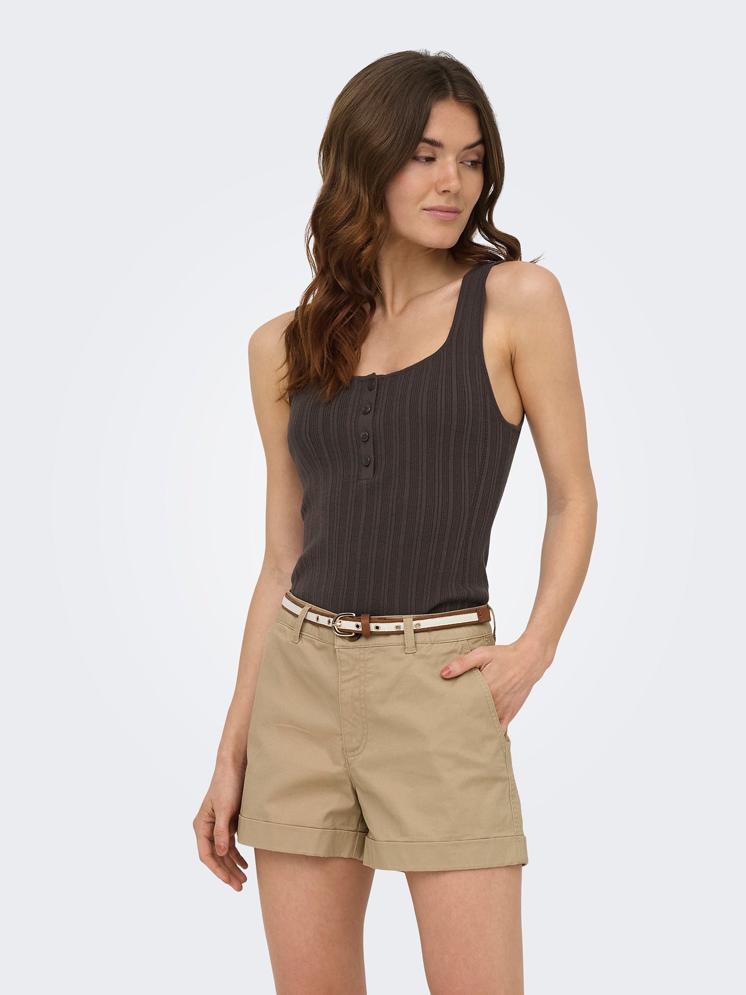 Γυναικείο top πλεκτό ONLBREE SL SQUARE NECK TANK TOP 15373256 | 15373256