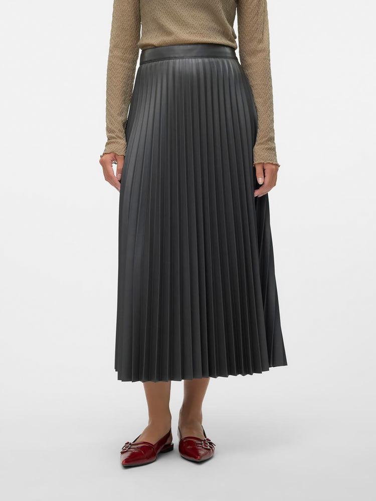 Γυναικεία φούστα πλισέ VMBELLAHOLLY HW 7-8COATED SKIRT 10319036 | 10319036