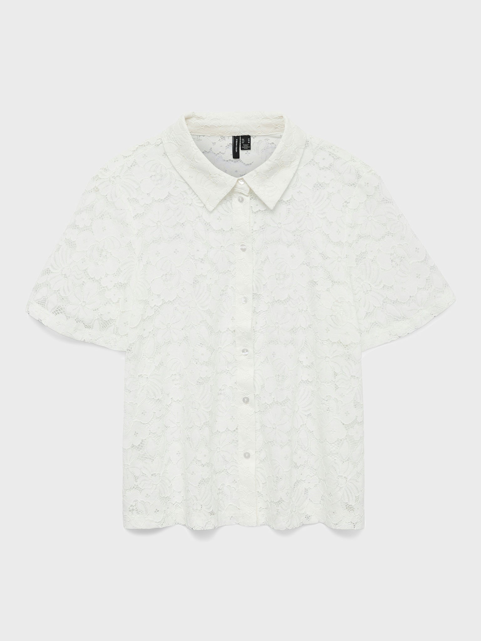 Γυναικείο πουκάμισο δαντέλα VMHONEY LACE SS SHIRT WVN 10330056 | 10330056