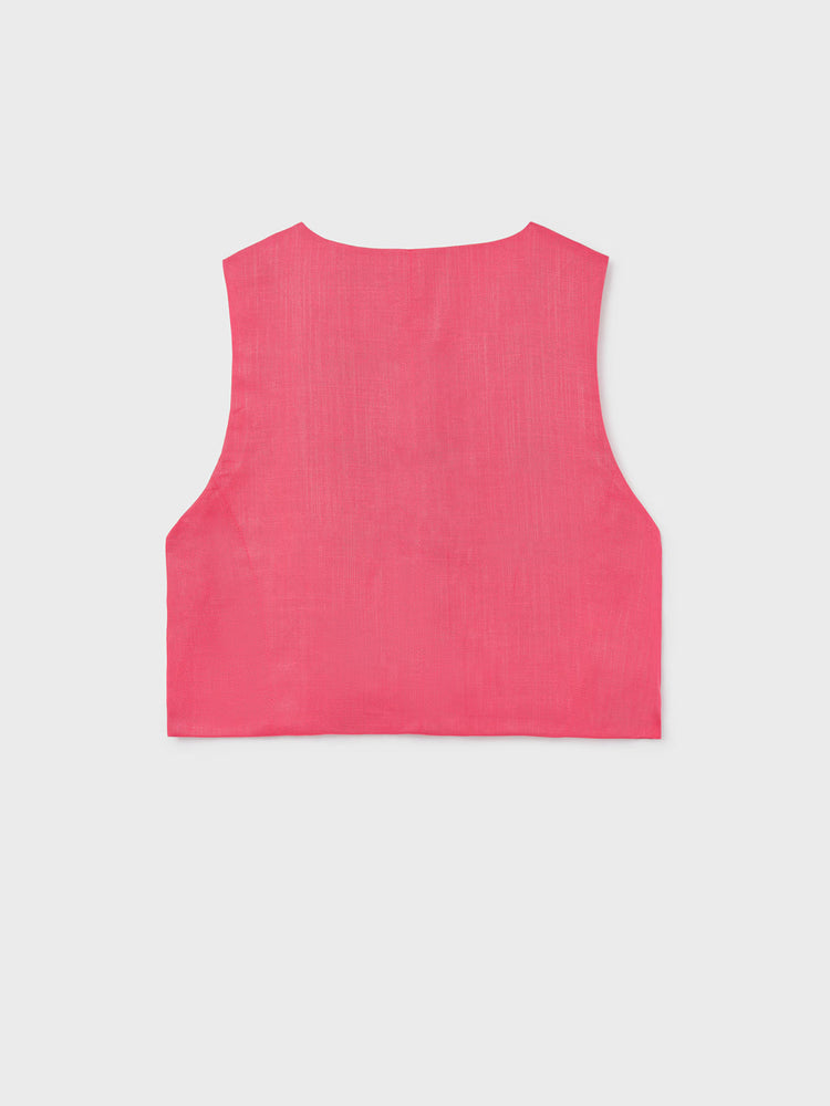 Εφηβικό γιλέκο λινό | 26-06355-070