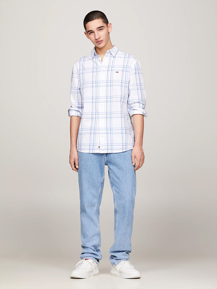 Ανδρικό πουκάμισο καρό MIXED CHECK REGULAR FIT POPLIN SHIRT DM0DM18968YBR | DM0DM18968YBR