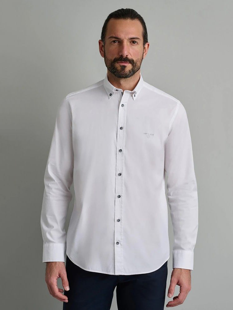Ανδρικό πουκάμισο 24NG.SD61/1B.6 White | 24NG.SD61/1B.6