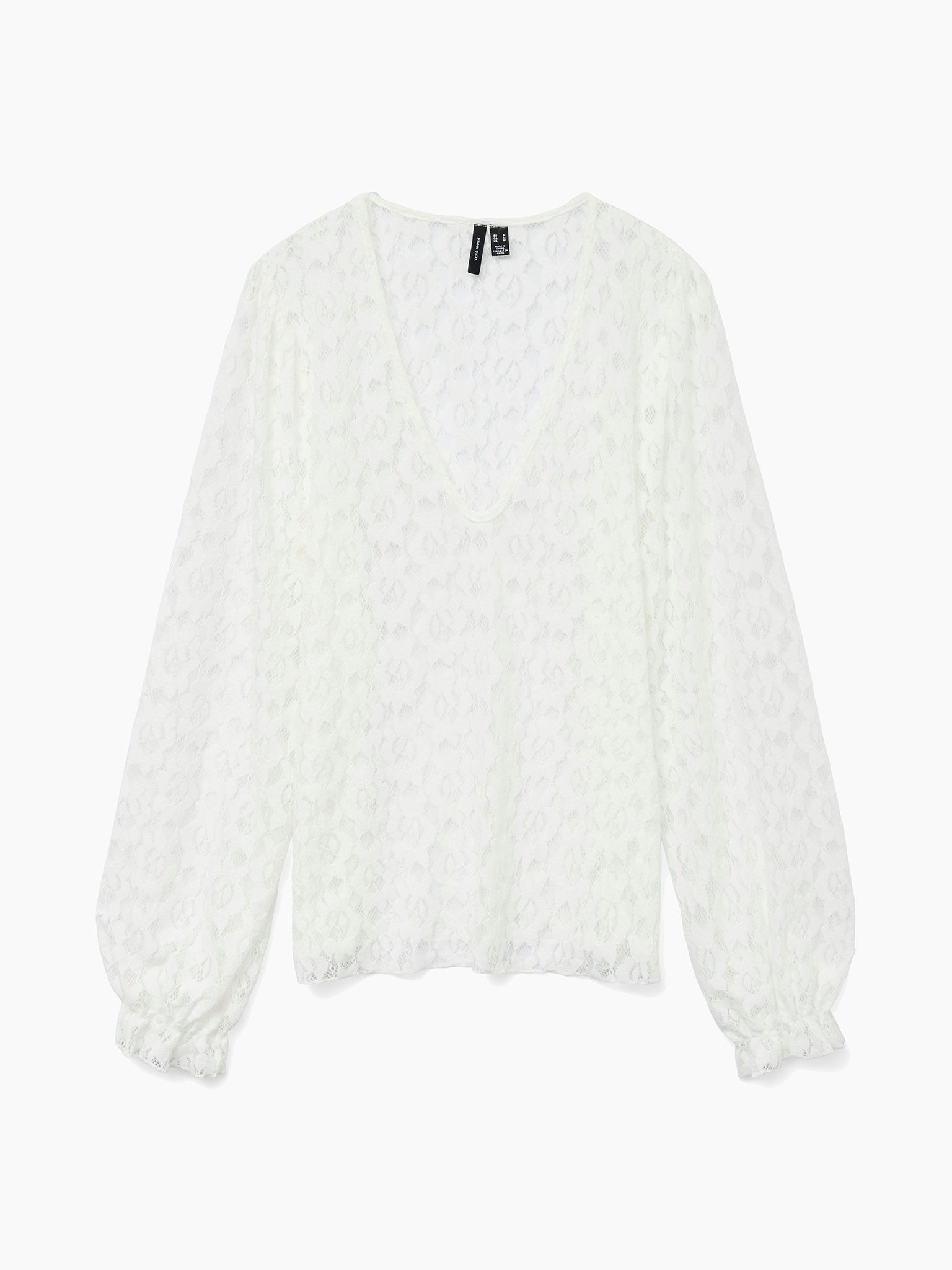 Γυναικεία μπλούζα δαντέλα VMRIRI LACE LS TOP FAW EXP 10330110 | 10330110