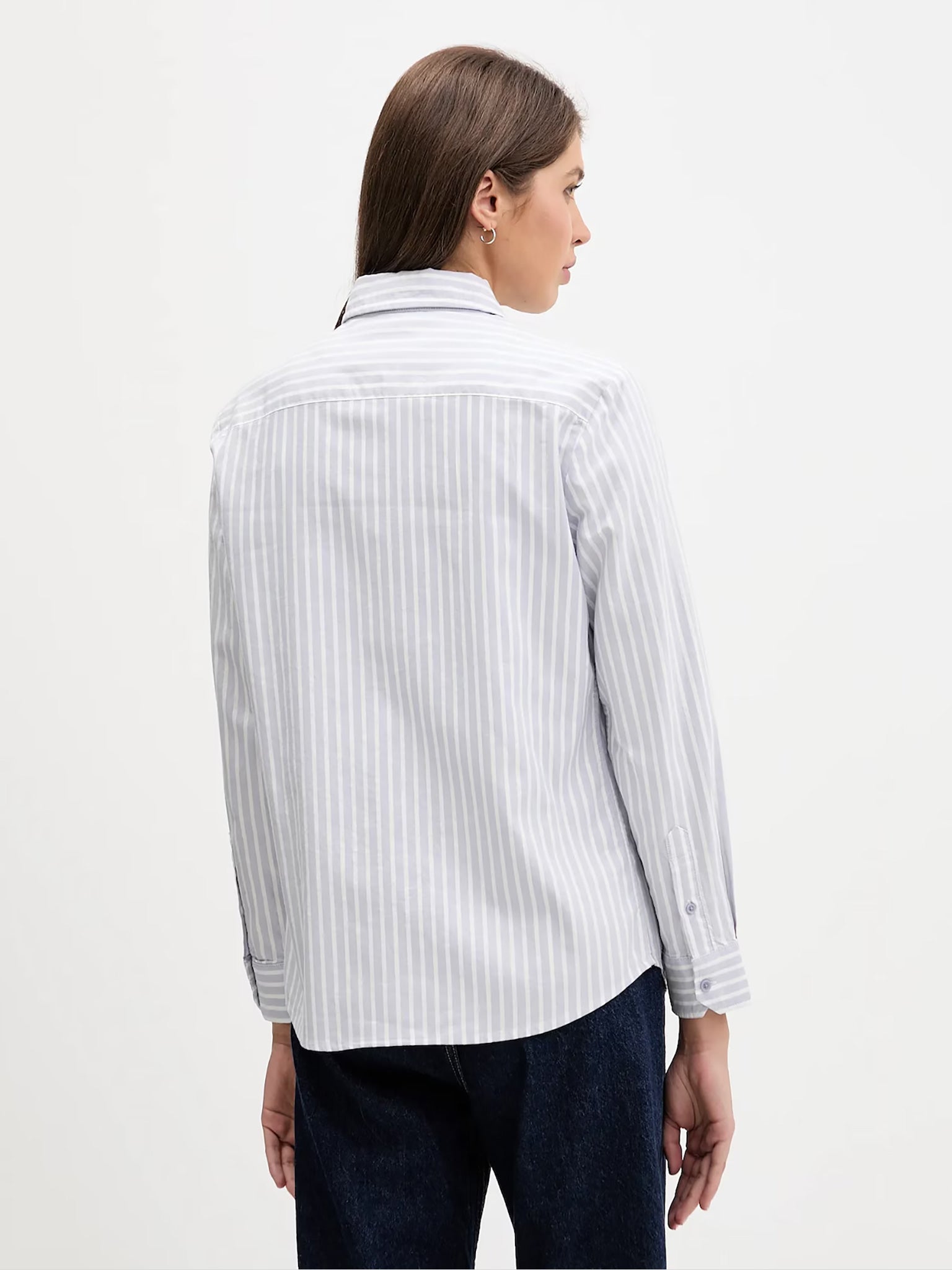 Γυναικείο πουκάμισο με ρίγα TJW REG OXFORD SHIRT DW0DW19890C5U | DW0DW19890C5U