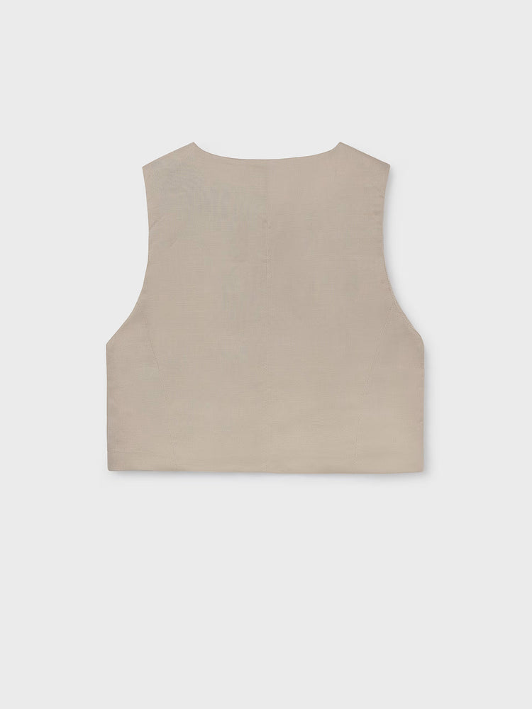 Εφηβικό γιλέκο λινό | 26-06355-071