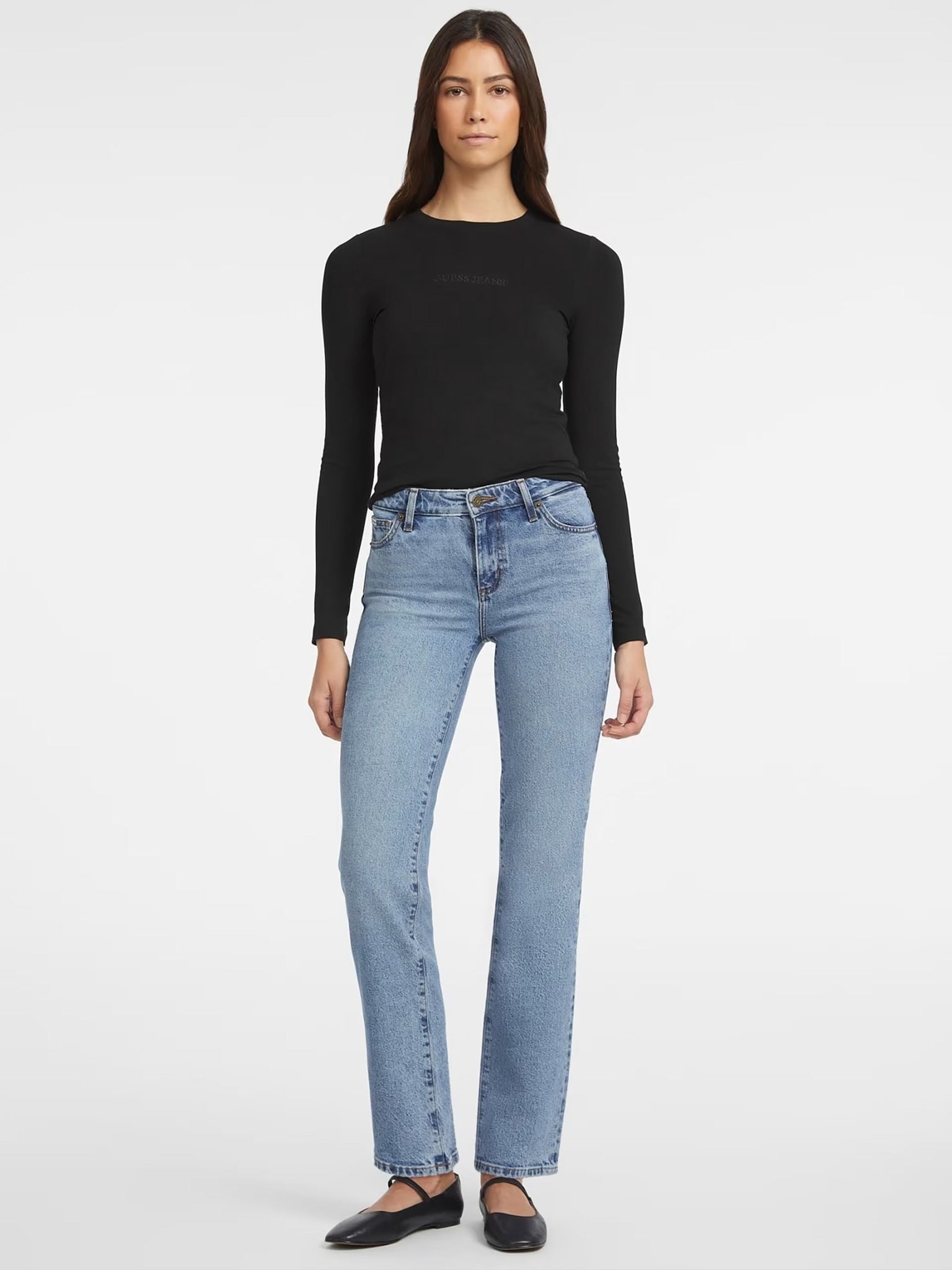 Γυναικεία μπλούζα μακό Ls slim logo W4YI22J1314JBLK | W4YI22J1314JBLK
