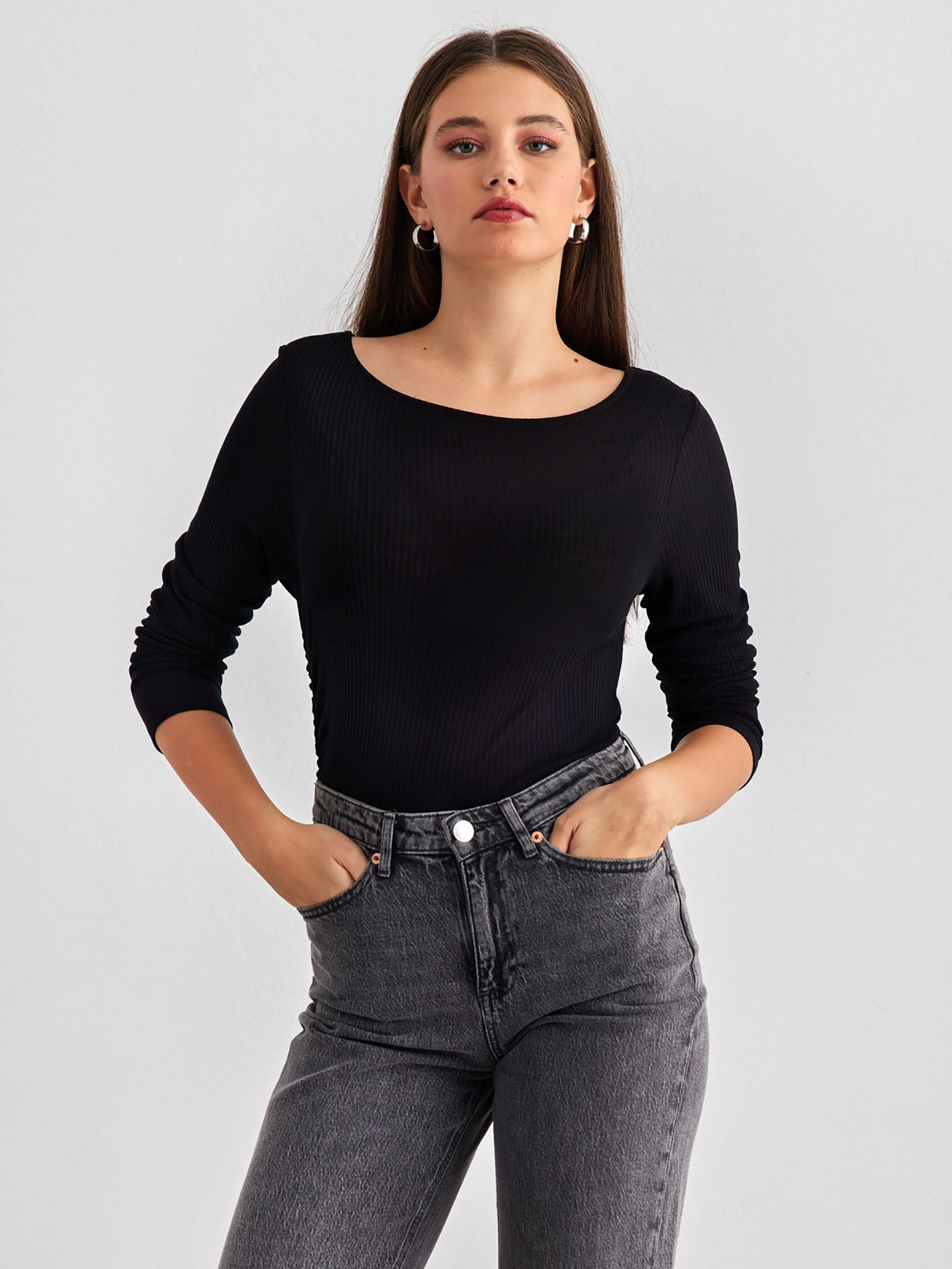 Γυναικεία μπλούζα ριπ ONLHENRIETTE L/S RUCHING TOP 15307580 | 15307580