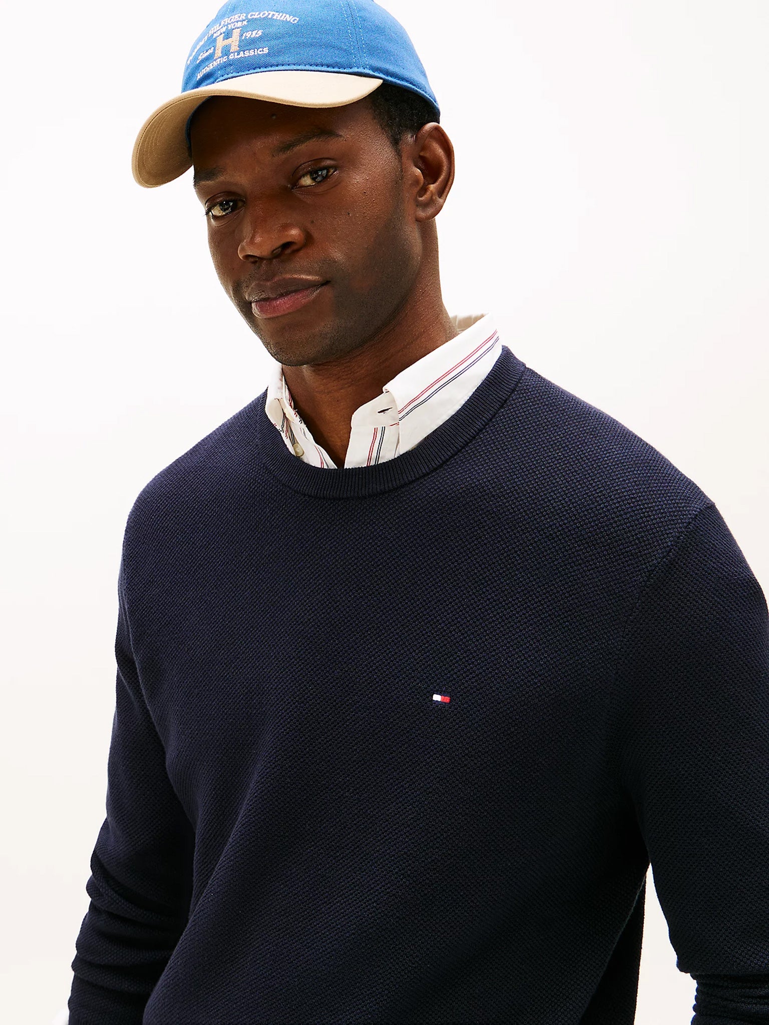 Ανδρική μπλούζα πλεκτή ESSENTIAL STRUCTURE CREW NECK MW0MW36347DW5 | MW0MW36347DW5