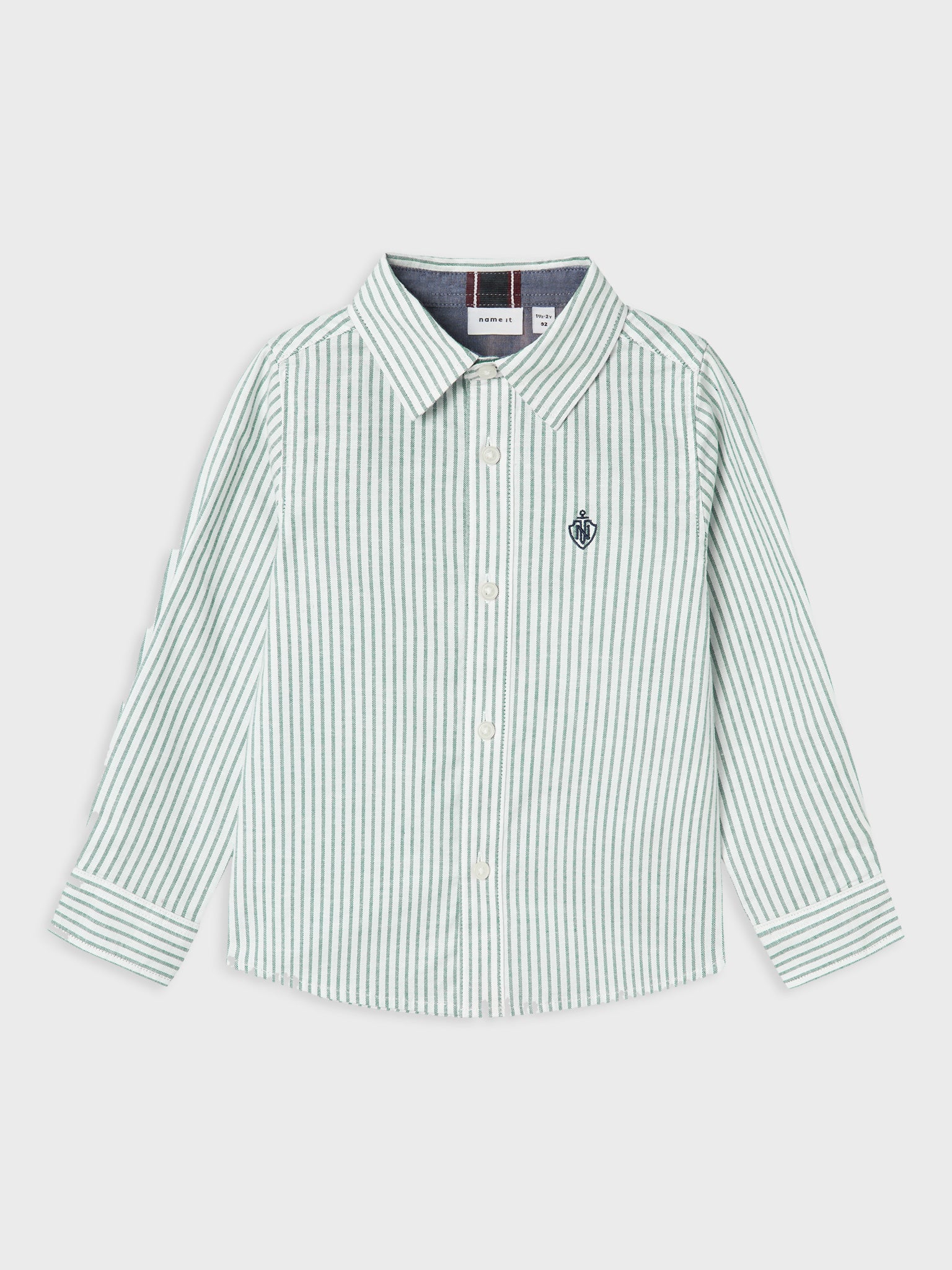 Παιδικό πουκάμισο ριγέ green NMMREKID SHIRT 13222842 | 13222842