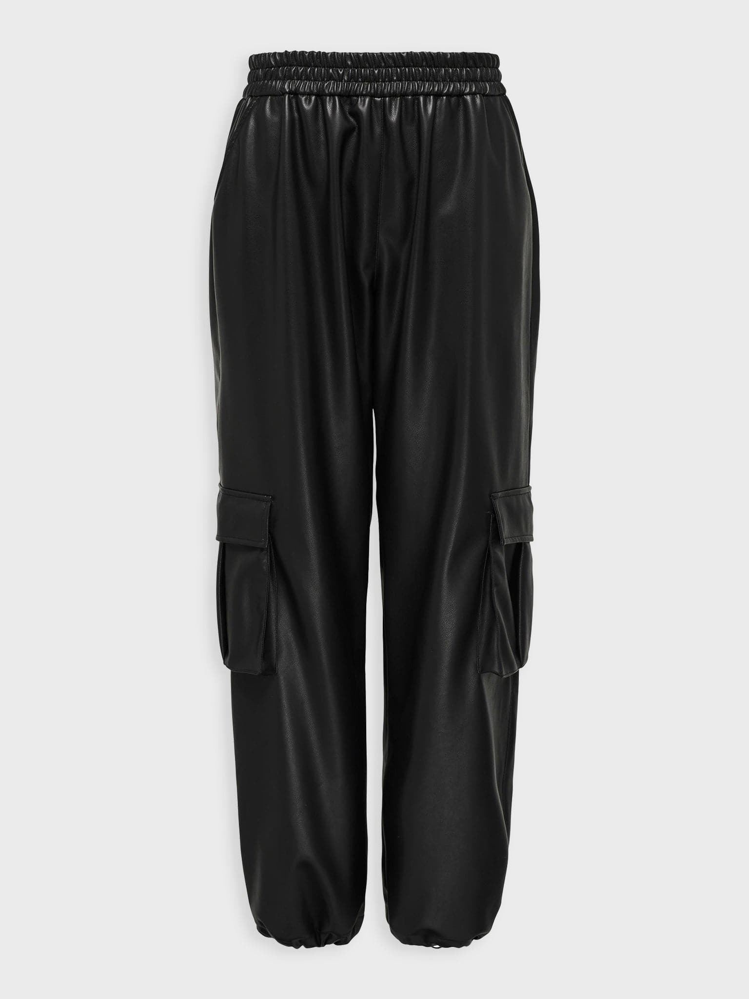 Γυναικείο παντελόνι cargo ONLHEIDI FAUX LEATHER TRACKPANTS 15305822 | 15305822