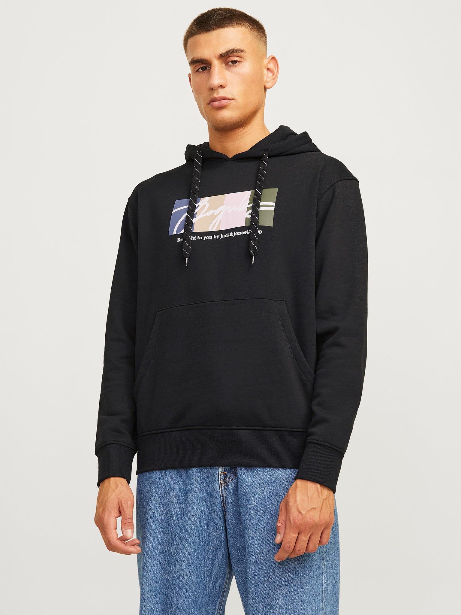 Ανδρική μπλούζα φούτερ JORPORTLAND BLOCK SWEAT HOOD LN 12262421 | 12262421