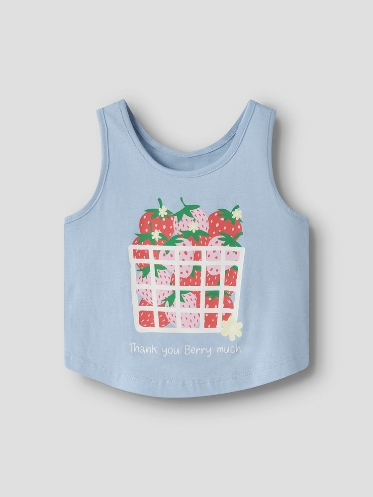 Παιδική μπλούζα μακό strawberry NMFVIGEA TANK SHORT TOP 13241642 | 13241642
