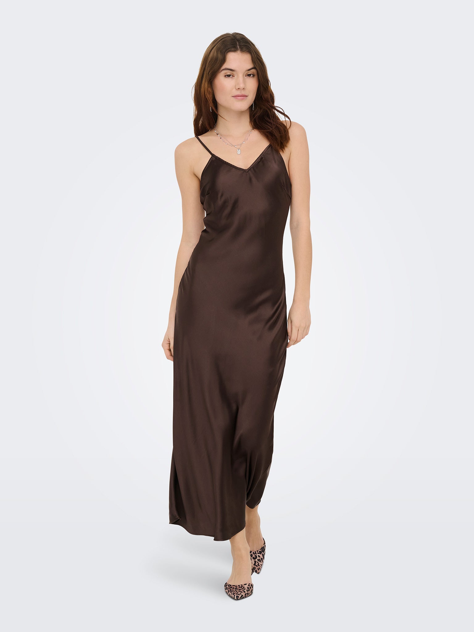 Γυναικείο φόρεμα σατέν ONLOSIRIS LONG STRAP DRESS WVN 15371267 | 15371267