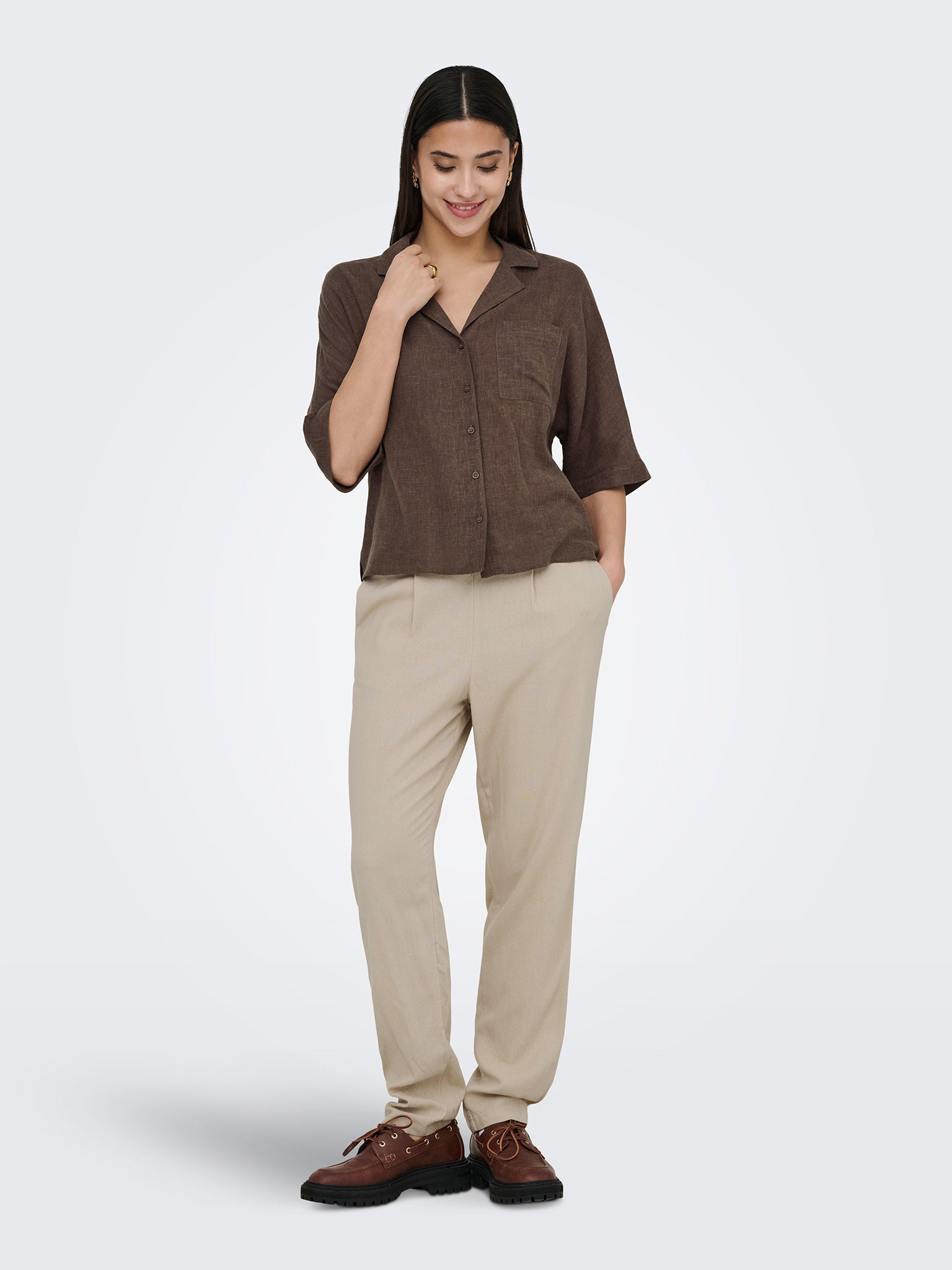 Γυναικείο παντελόνι λινό ONLGOA-POPTRASH EASY LINEN BL CC PNT 15364058 | 15364058