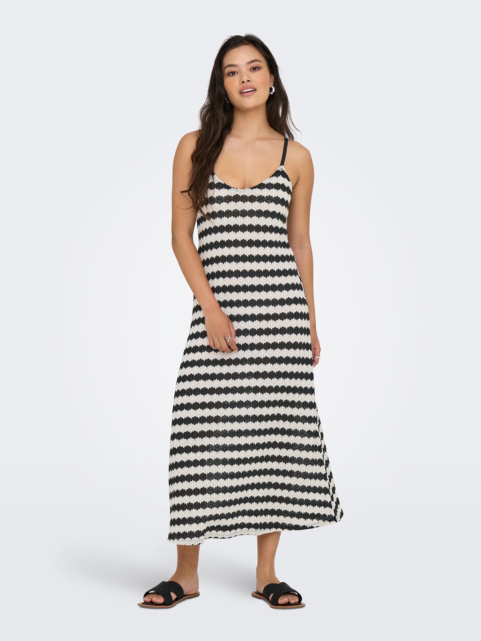 Γυναικείο φόρεμα πλεκτό ONLEVARA S/L STRIPE DRESS JRS NOOS 15357679 | 15357679
