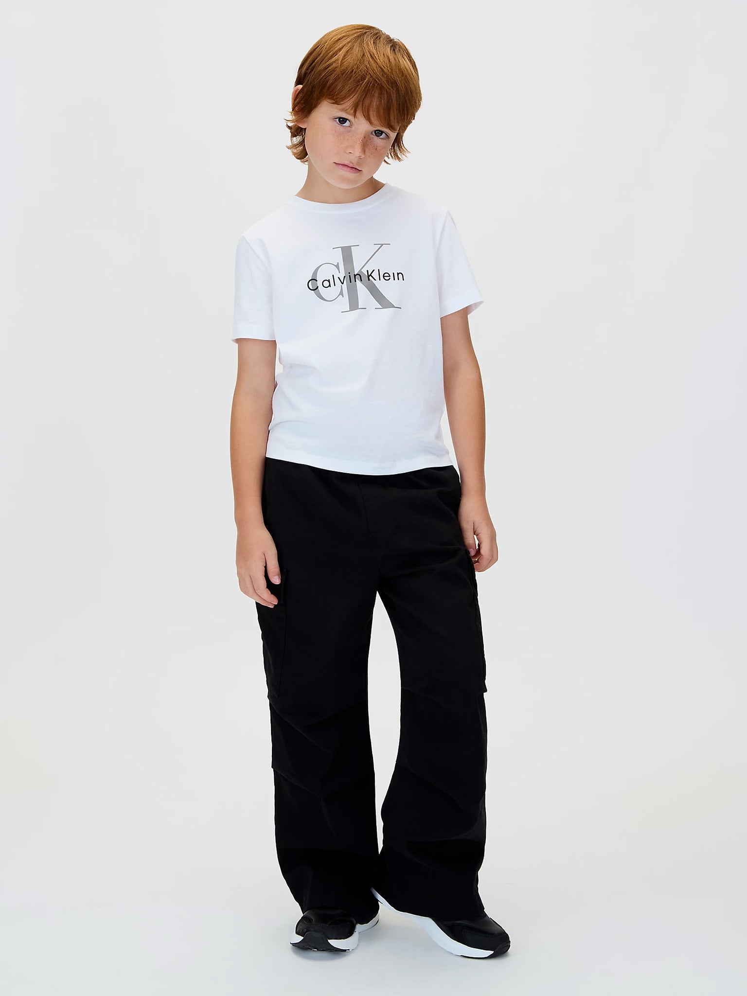 Παιδική μπλούζα μακό CK MONOGRAM SS T-SHIRT IU0IU00715YAF | IU0IU00715YAF