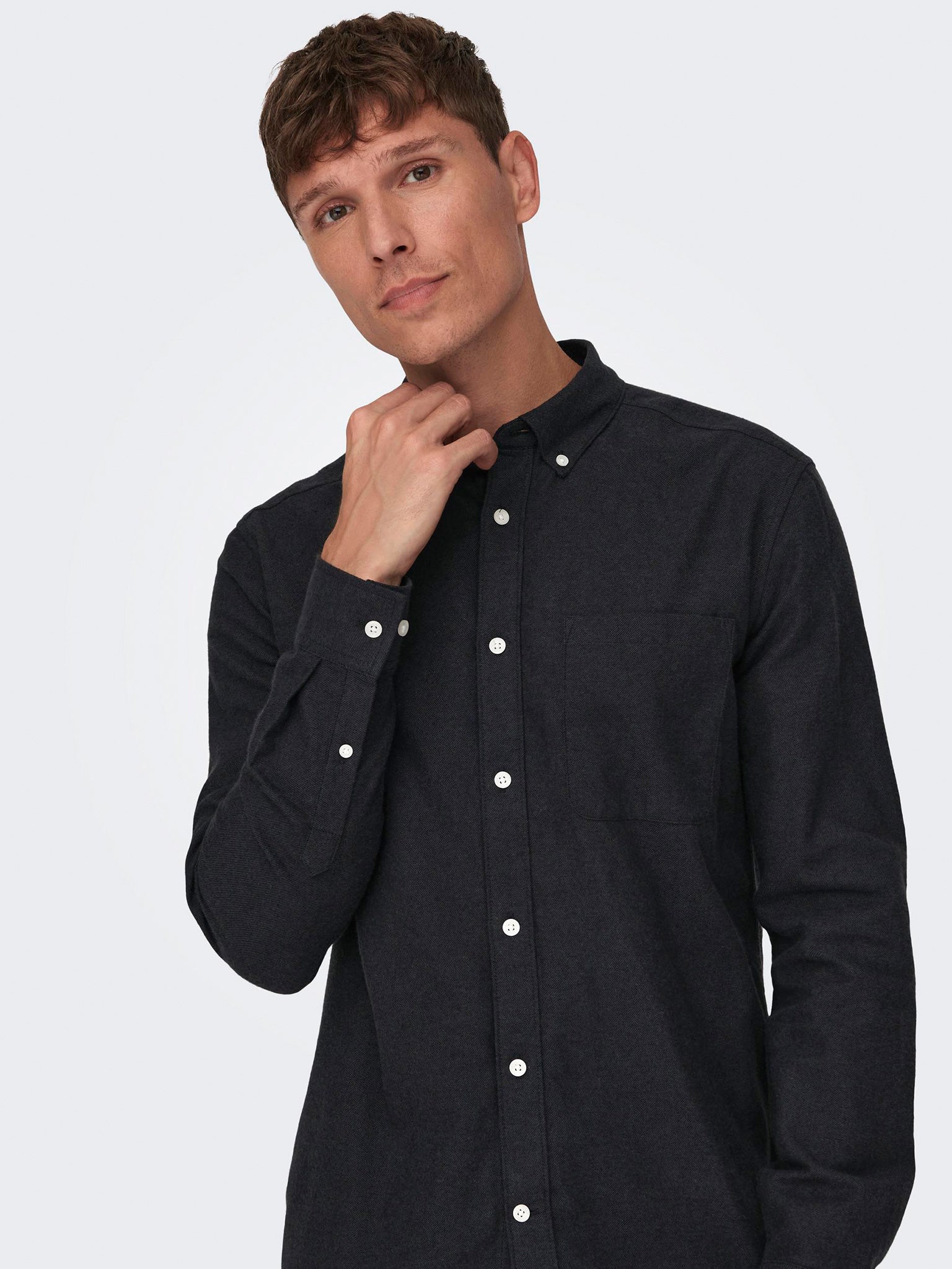 Ανδρικό πουκάμισο ONSGUDMUND SLIM 1-PKT SOLID SHIRT NOOS 22027307 | 22027307
