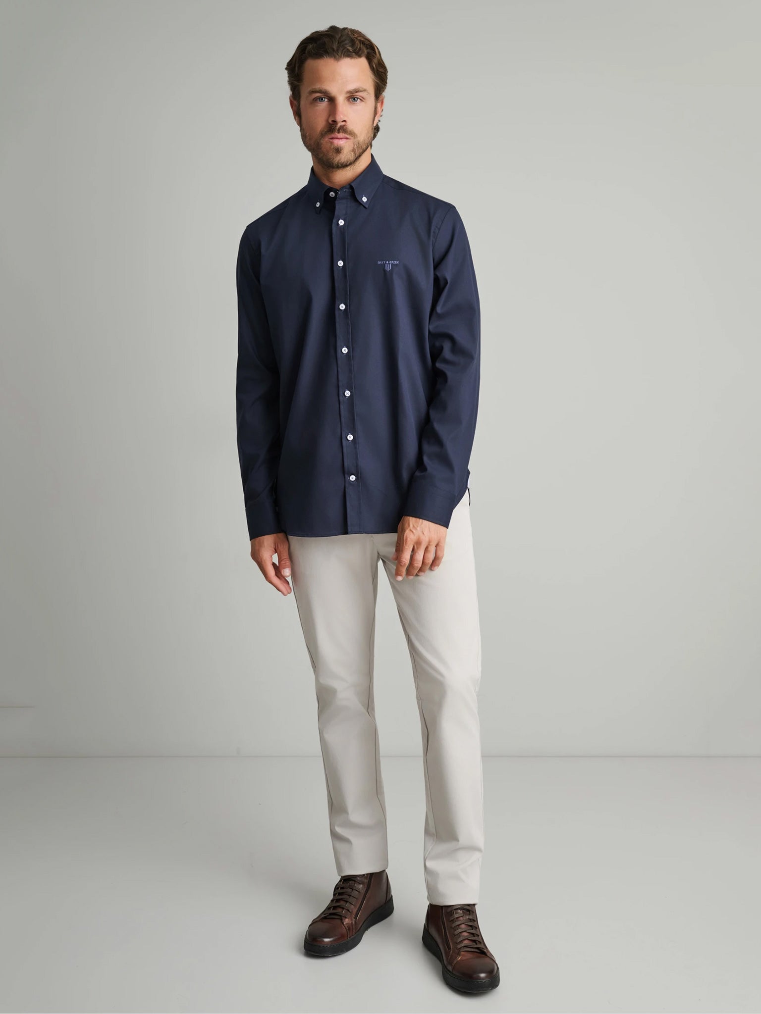 Ανδρικό πουκάμισο dark blue 24NG.BX220/1B.1 | 24NG.BX220/1B.1