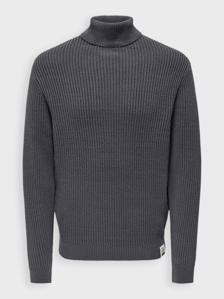 Ανδρική μπλούζα ζιβάγκο ONSFERGAL LIFE REG 7 RIB ROLL KNIT 22030312 | 22030312