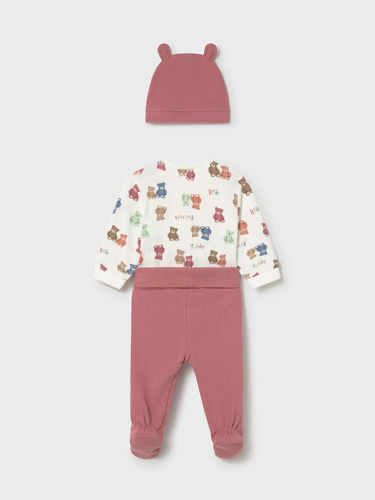 Βρεφικό σύνολο 3 τεμ με σκούφο | 26-01504-075