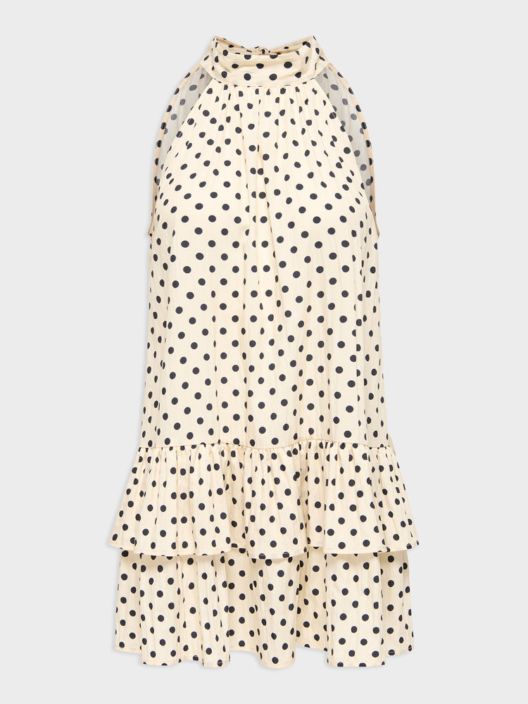 Γυναικείο φόρεμα πουά ONLZAZIE S/L SHORT FRILL DRESS 15385319 | 15385319