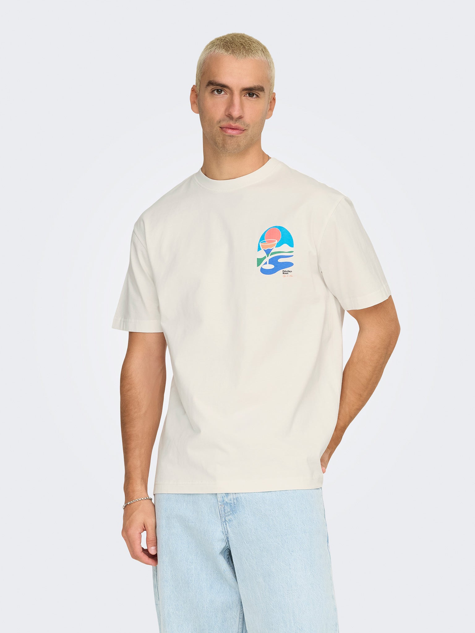 Ανδρικό t-shirt ONSPALM DAYS PRINT RLX SS TEE 22033417 | 22033417