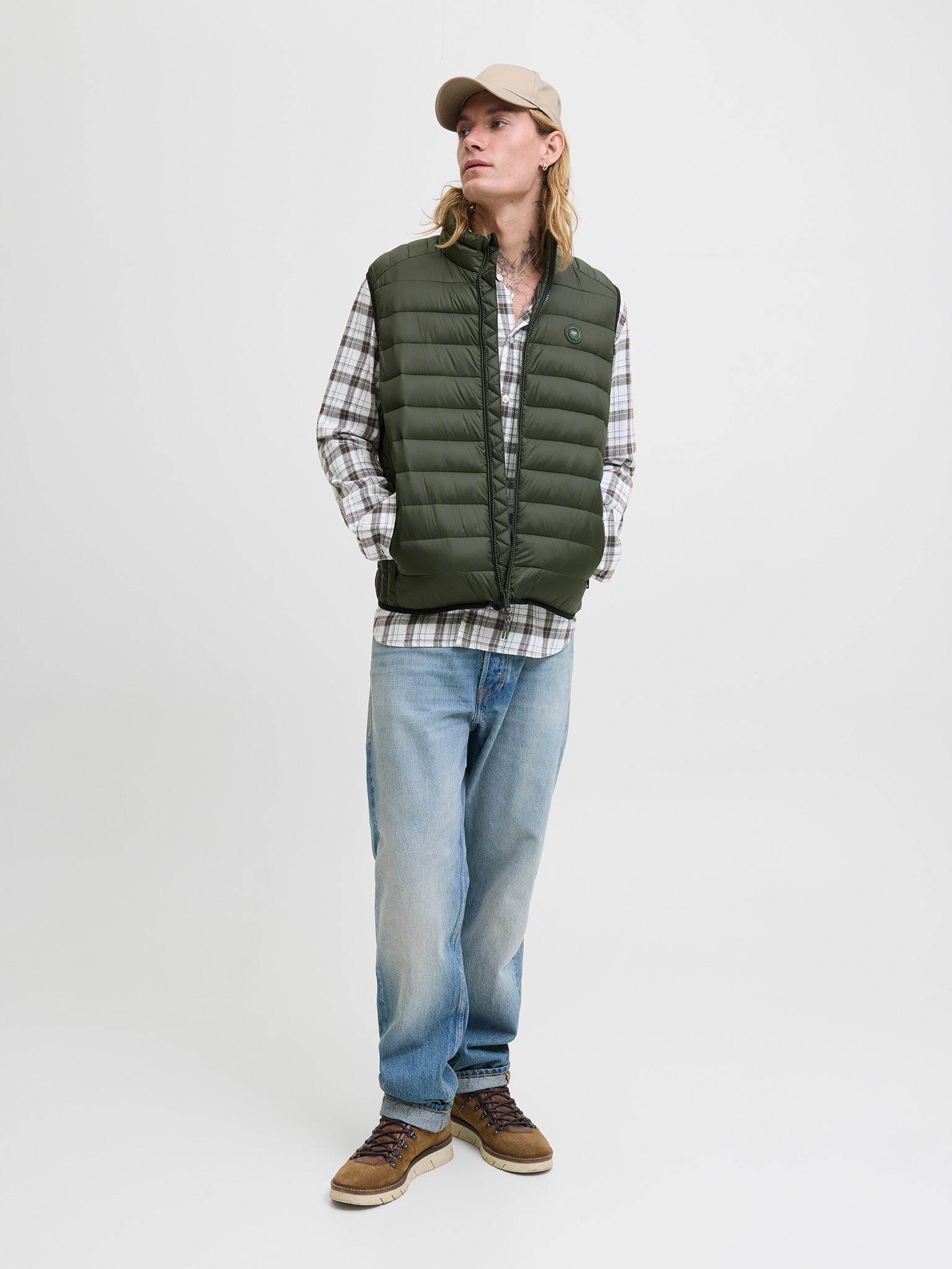 Ανδρικό γιλέκο puffer JJEBRADLEY LIGHT BODYWARMER COLLAR 12280973 | 12280973