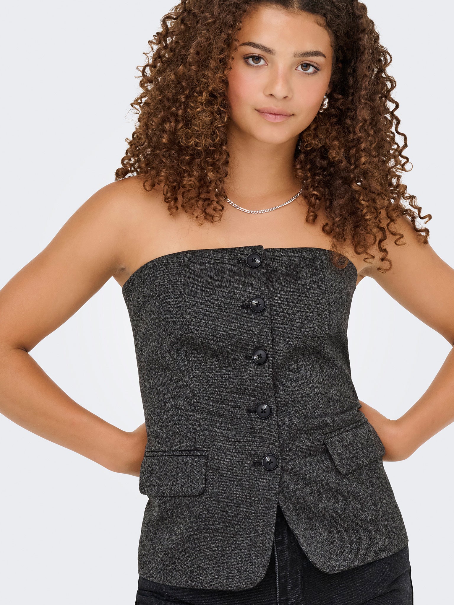 Γυναικείο γιλέκο στράπλες ONLMARNIE S/L BUT TUBE WAISTCOAT 15357612 | 15357612