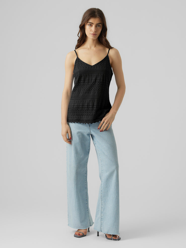 Γυναικείο top διάτρητο VMHONEY LACE SINGLET WVN 10190150 | 10190150