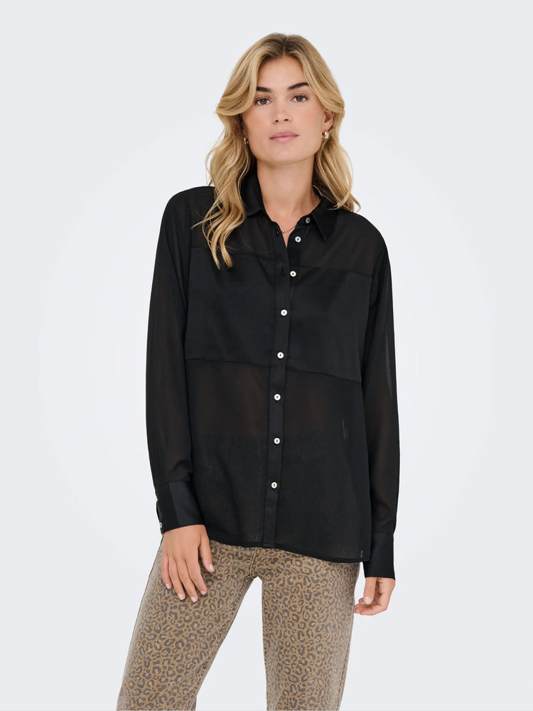 Γυναικείο πουκάμισο ημιδιάφανο ONLSTAR LIFE L/S BREEANA MIX SHIRT SOLID 15360299 | 15360299