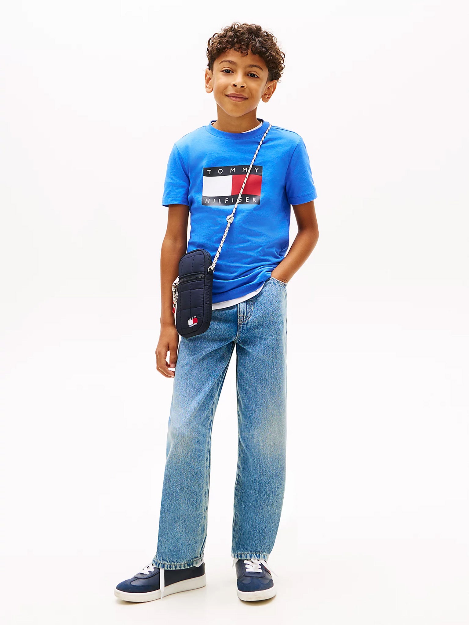 Παιδική μπλούζα μακό WAVY FLAG T-SHIRT KB0KB10275C6H | KB0KB10275C6H