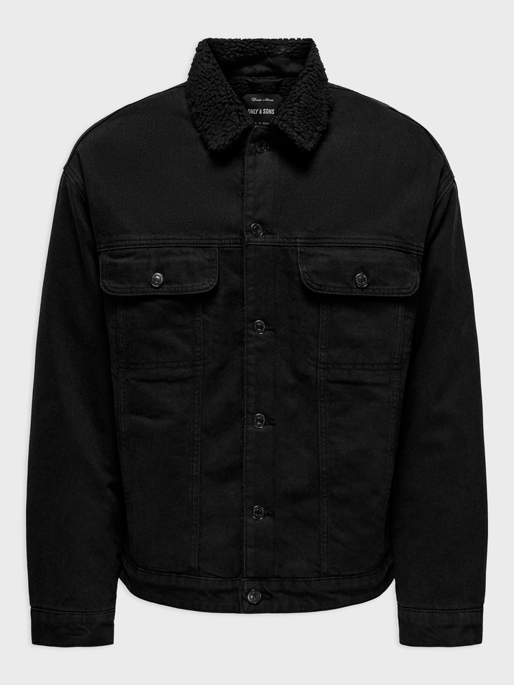 Ανδρικό τζάκετ τζιν ONSWILSON SHERPA BLK 0971 DNM JACKET 22030971 | 22030971